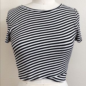 Silence + Noise (UO) Striped Crossover Crop Top